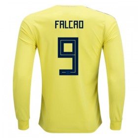 Camisolas de Futebol Colômbia Falcao 9 Equipamento Principal Copa do Mundo 2018 Manga Comprida